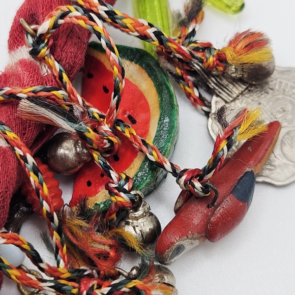 VINTAGE Handcrafted Chachkas Milagros Charm Over the Top Statement Necklace - Picture 11 of 14